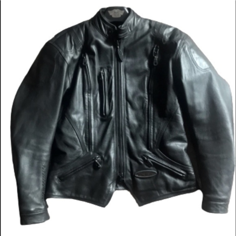 Harley Davidson FXRG 98504- 99UW women’s black leather riding jacket size M